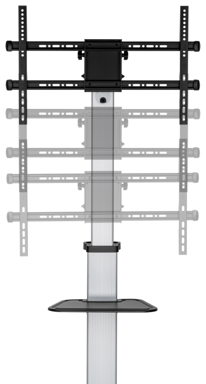 SOPORTE SUELO AISENS RUEDAS BANDEJA DVD PANTALLA 50KG 37-86 - detalle