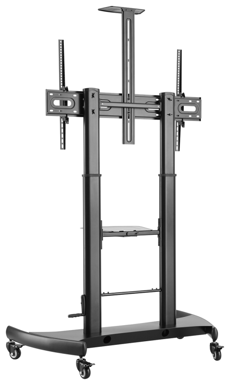 SOPORTE SUELO AISENS RUEDAS/MANIVELA/BANDEJA DVI CAMARA/MONITOR 60"-100"/100KG - detalle