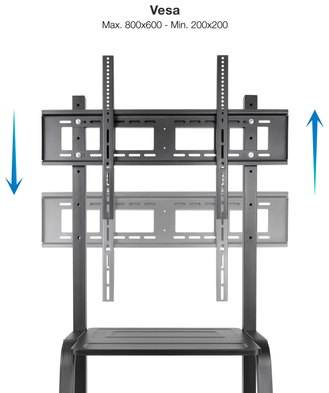 SOPORTE SUELO TOOQ RUEDAS "COLOSO" 37-100" - detalle