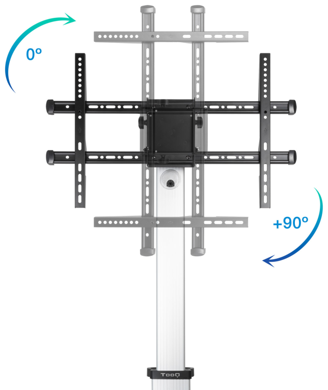SOPORTE SUELO TOOQ RUEDAS TV HORIZ-VERT "HERA" 37-86" - detalle