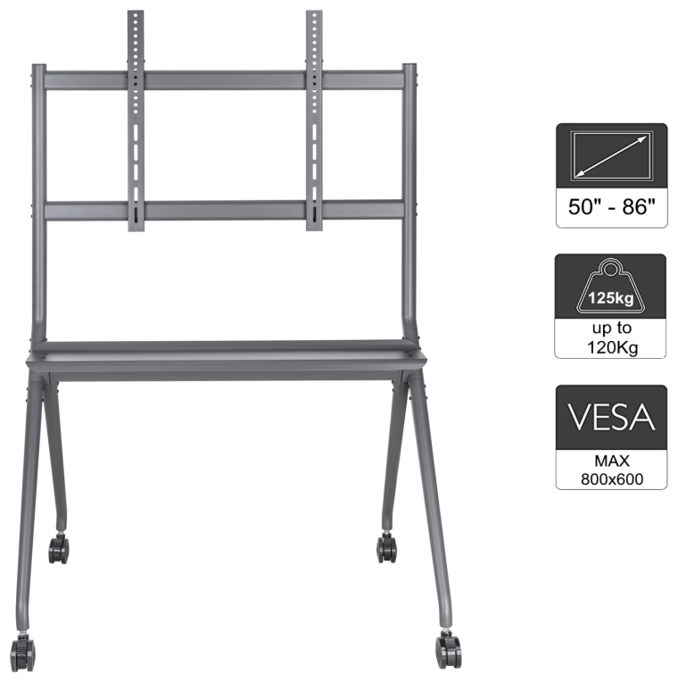 SOPORTE SUELO TV EWENT EW1542 50"-86" VESA 800X600 MAX 120KG - detalle