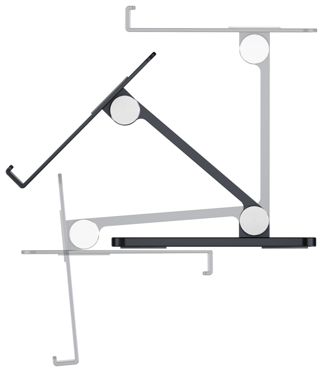 SOPORTE TABLET AISENS SOBREMESA XXL AJUSTABLE (2 PIVOTES) - detalle