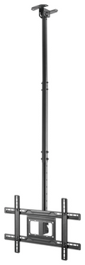 AISENS Soporte De Techo Giratorio. Inclinable. Extensible Para Monitor/TV 50kg De 37-80. Negro
