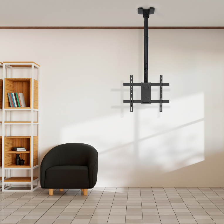 SOPORTE TECHO TOOQ PANTALLAS 32-75" NEGRO - detalle