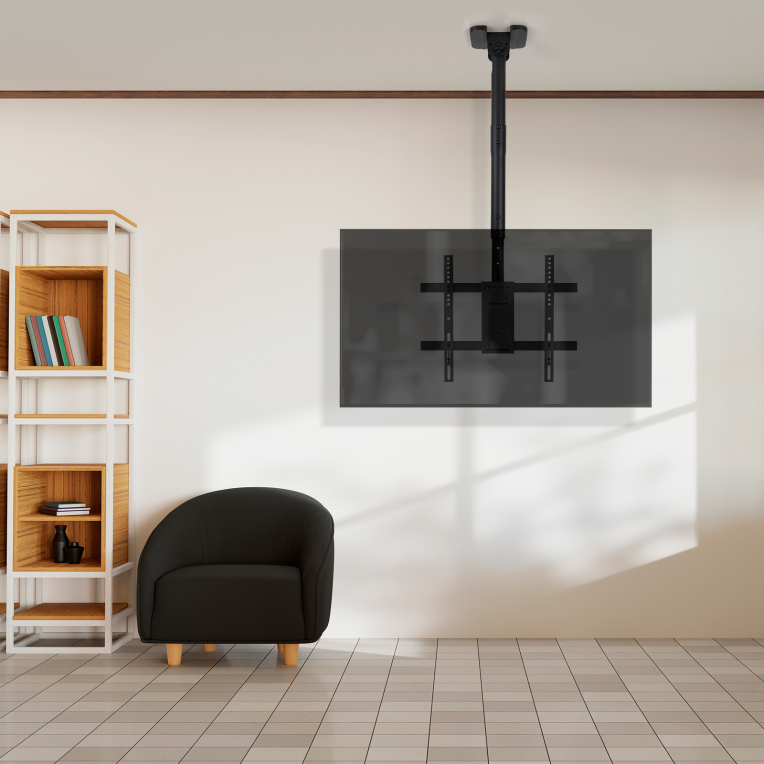 SOPORTE TECHO TOOQ PANTALLAS 32-75" NEGRO - detalle