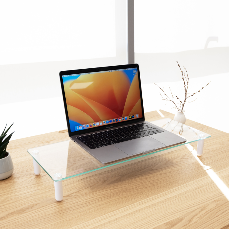 SOPORTE TOOQ ELEVADOR VIDRIO PARA MONITORES - detalle