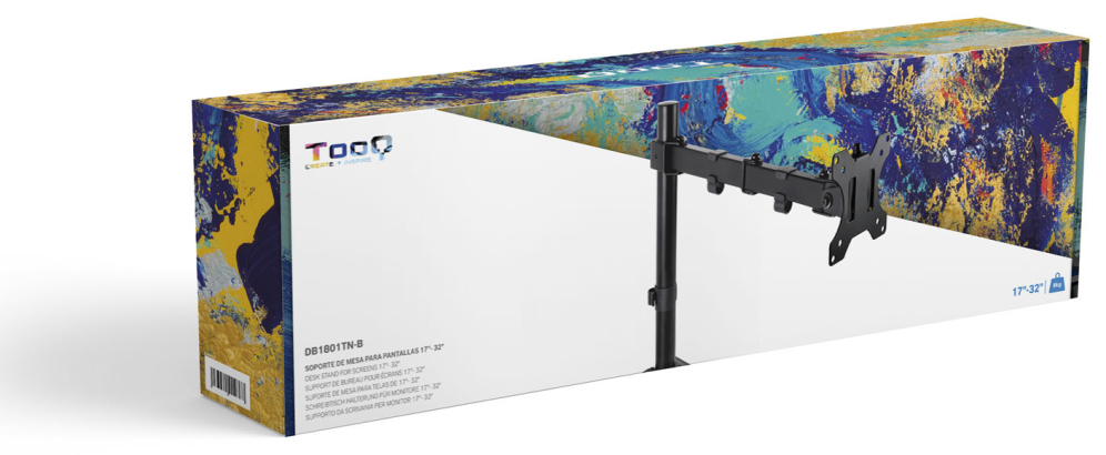 SOPORTE TOOQ MESA GIRA INCLI 1 BRAZO 17-32" NEGRO - detalle