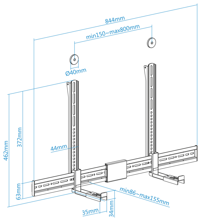 SOPORTE TOOQ PARA BARRA DE SONIDO UNIVERSAL - detalle