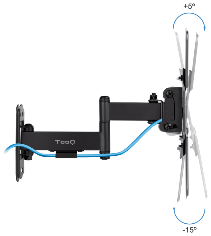 SOPORTE TOOQ PARED PANTALLAS 13-43" GIRA/INCLI NEGRO - detalle