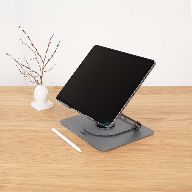 SOPORTE TOOQ PLEGABLE 360° DISPOSITIVOS 11-17", GRIS - detalle