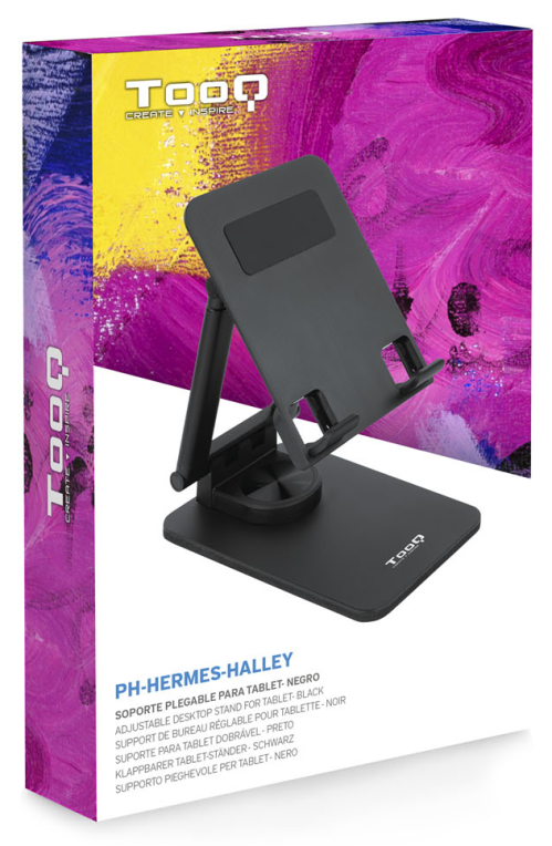 SOPORTE TOOQ PLEGABLE PARA TABLET HASTA 12.9" NEGRO - detalle