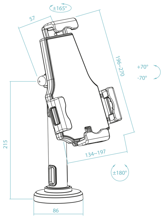 SOPORTE TOOQ SOBREMESA/PARED TABLET ANTIRROBO - detalle