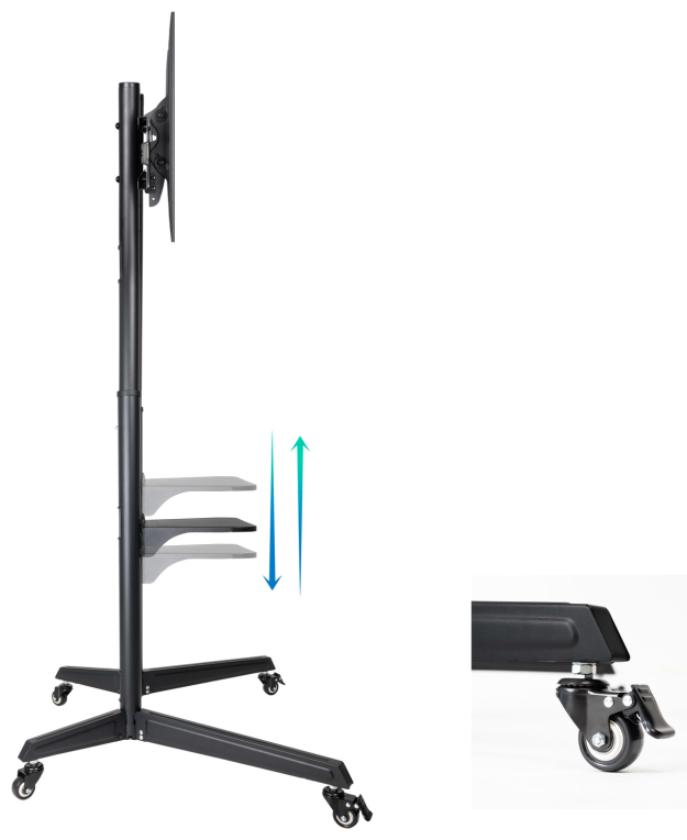 SOPORTE TOOQ SUELO RUEDAS PANTALLAS 37"-70" - detalle