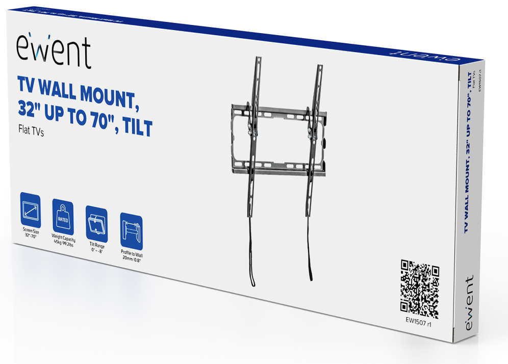SOPORTE TV PARED EWENT EASY TILT TV 32" - 70" VESA MAX. 400X400 - detalle