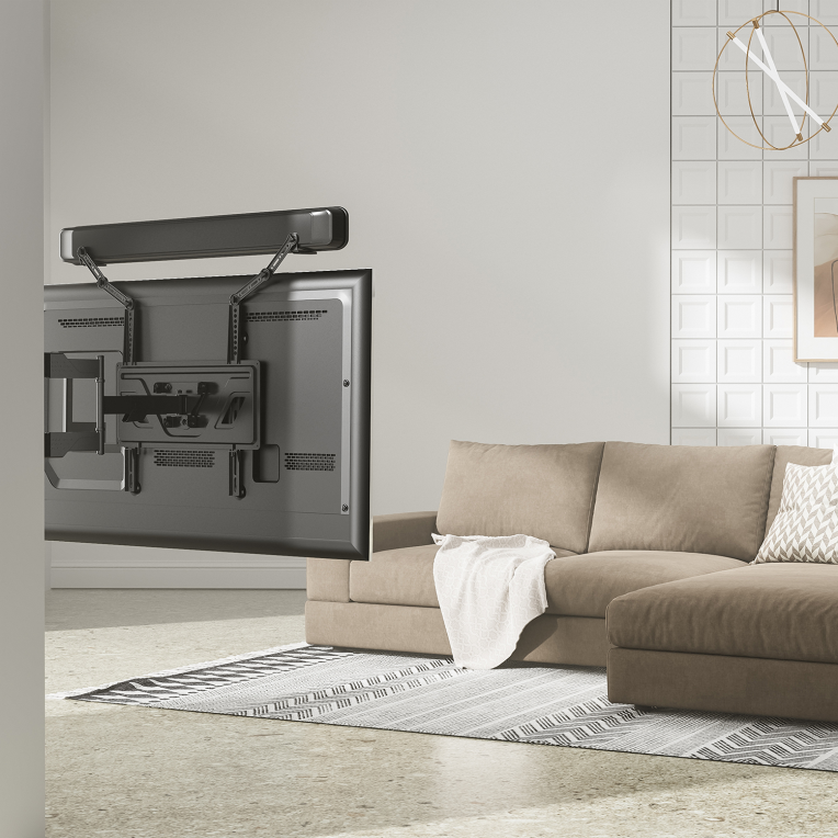 SOPORTE UNIVERSAL AISENS PARA BARRA DE SONIDO NEGRO - detalle
