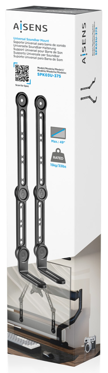SOPORTE UNIVERSAL AISENS PARA BARRA DE SONIDO NEGRO - detalle