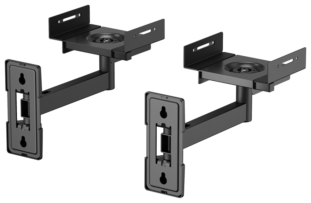 SOPORTE UNIVERSAL AISENS PARED GIRATORIO E INCLINABLE ALTAVOCES NEGRO - detalle