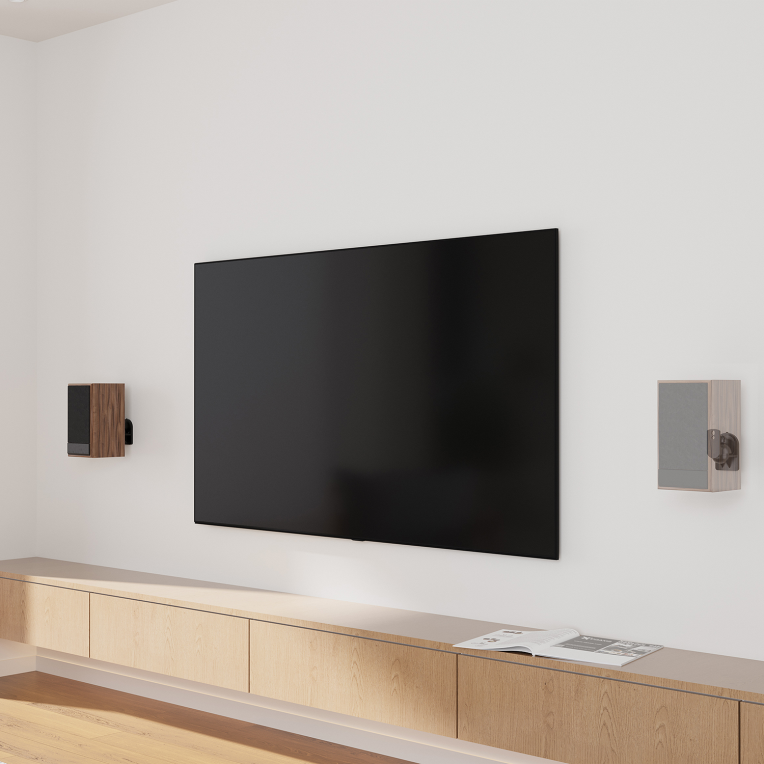 SOPORTE UNIVERSAL AISENS PARED GIRATORIO E INCLINABLE ALTAVOCES NEGRO - detalle
