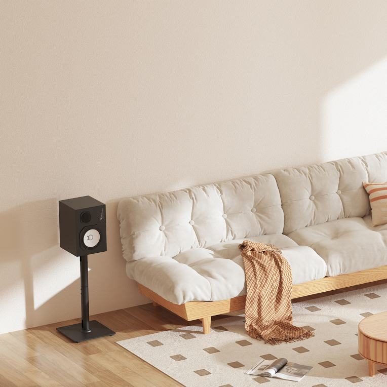 SOPORTE UNIVERSAL AISENS SUELO ALTAVOCES NEGRO - detalle