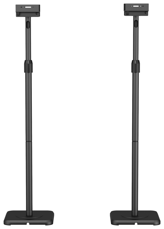 SOPORTE UNIVERSAL AISENS SUELO GIRATORIO E INCLINABLE ALTAVOCES NEGRO - detalle