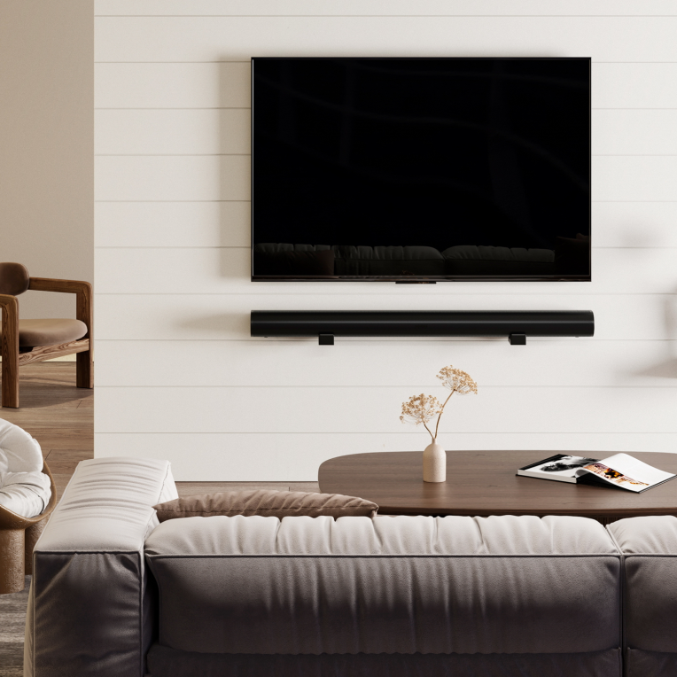 SOPORTE UNIVERSAL DE PARED AISENS PARA BARRA DE SONIDO NEGRO - detalle