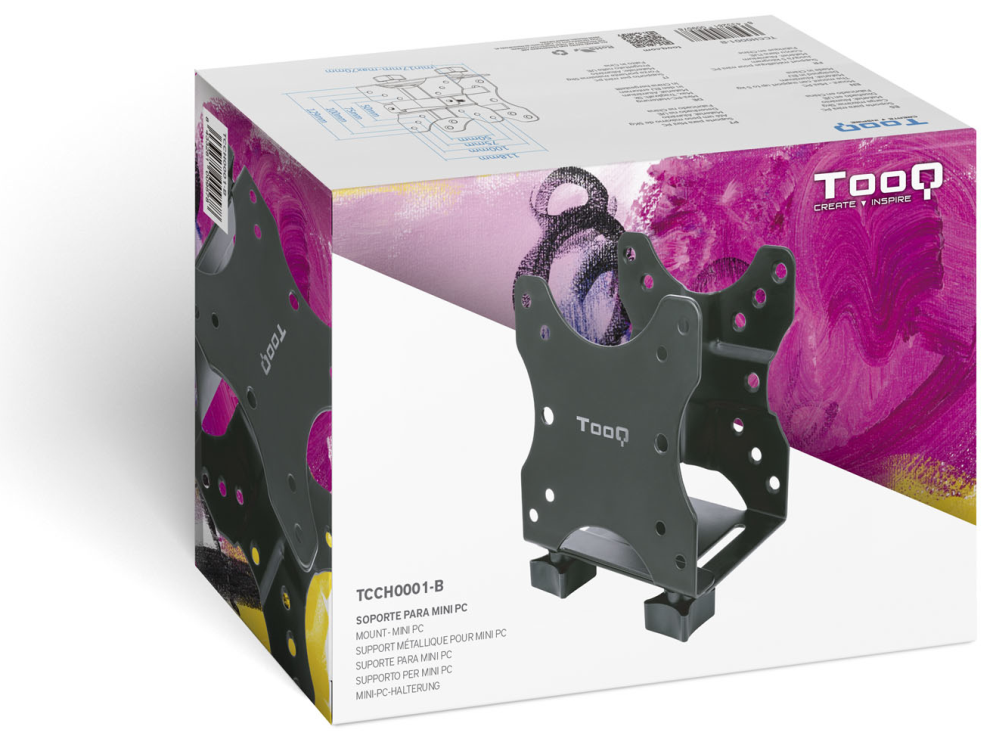 SOPORTE VESA MINI PC TOOQ TCCH0001-B NEGRO 50X50 75X75 100X100 - detalle