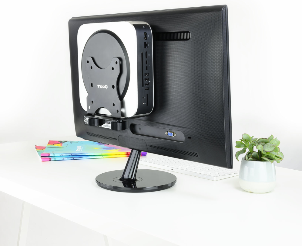 SOPORTE VESA MINI PC TOOQ TCCH0001-B NEGRO 50X50 75X75 100X100 - detalle