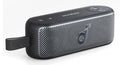 Altavoz portátil Soundcore Motion 100 en color negro con diseño compacto y potencia de 20 W para sonido estéreo.