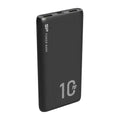 Powerbank SILICON POWER QP15 de 10,000mAh con carga rápida en color negro, portátil y ideal para cargar dispositivos móviles.