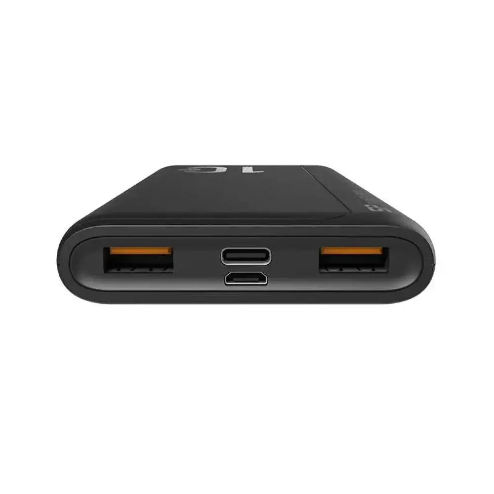 Powerbank SILICON POWER QP15 de 10.000mAh con carga rápida, color negro, para cargar dispositivos móviles en cualquier momento.