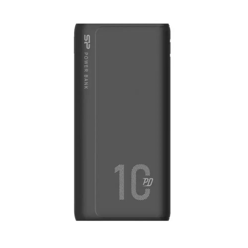 Powerbank SILICON POWER QP15 de 10,000mAh con carga rápida, en color negro, para cargar dispositivos móviles.