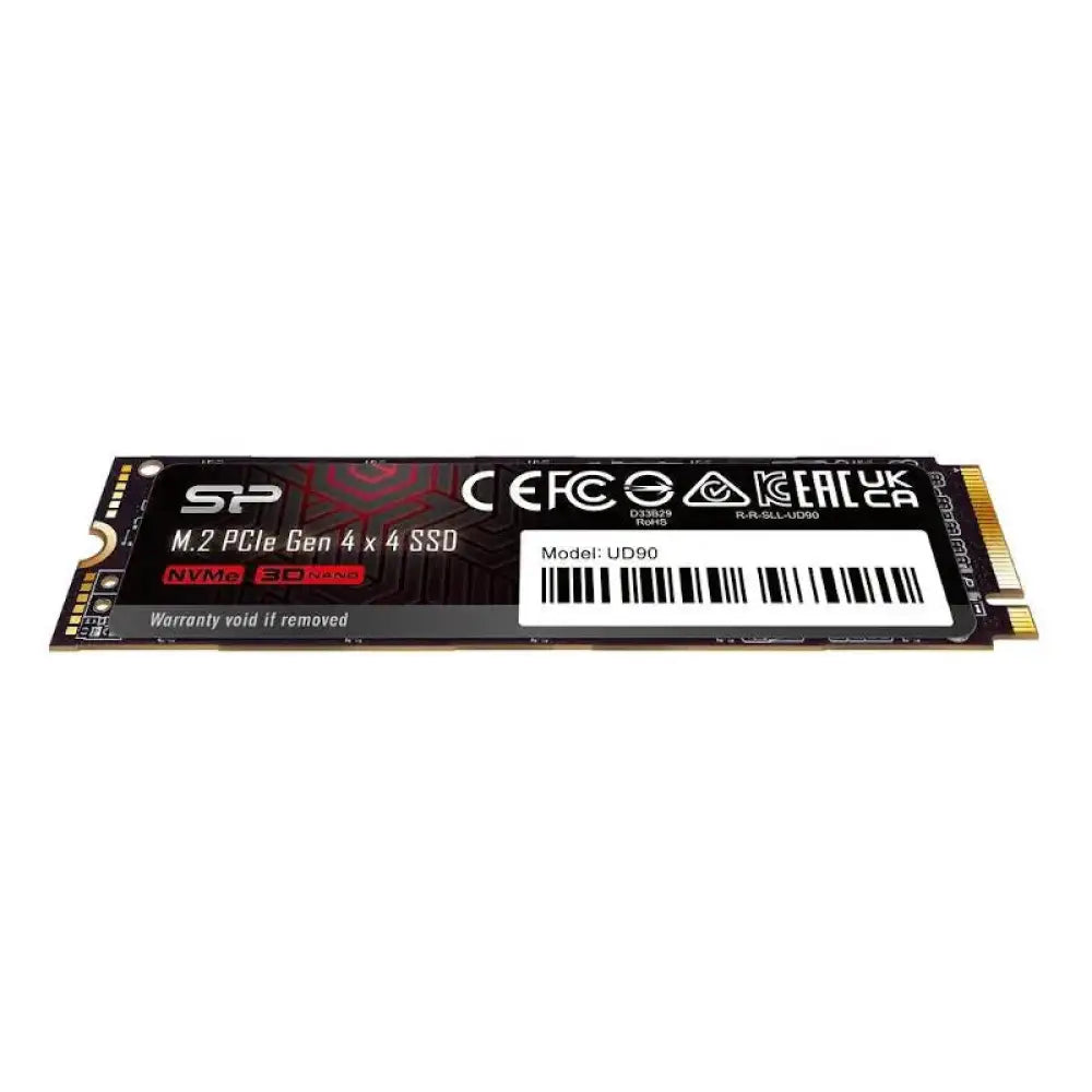 Disco duro interno SSD Silicon Power SP UD90 de 500GB NVMe PCIe Gen 4x4 para rendimiento rápido y almacenamiento confiable.