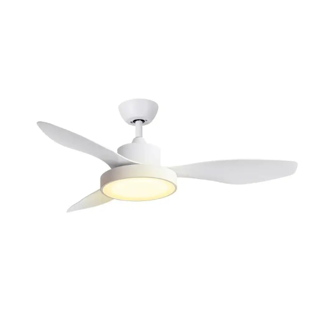 Ventilador de techo SPC CONFORTO DC Lite 2 en color blanco, con aspas modernas y control remoto para uso en hogar.