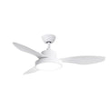 Ventilador de techo SPC CONFORTO DC Lite 2 en color blanco, con aspas y control remoto visible en la imagen.