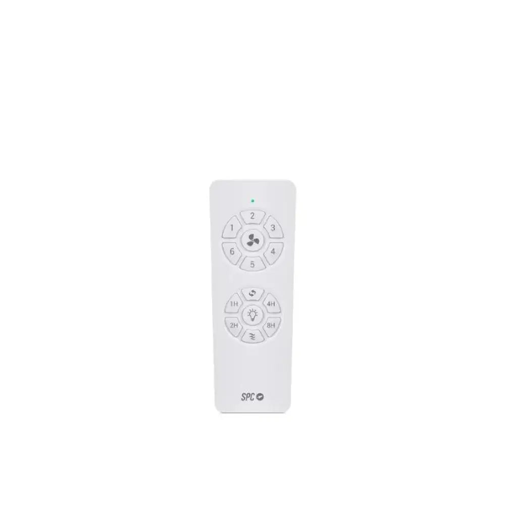 Ventilador de techo SPC CONFORTO DC Lite 2 en color blanco con aspas de madera y control remoto para hogar.