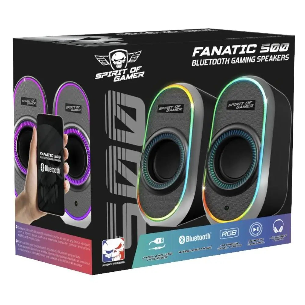 Spirit of Gamer Altavoz 2.0 FANATIC 500 RGB Black - detalle