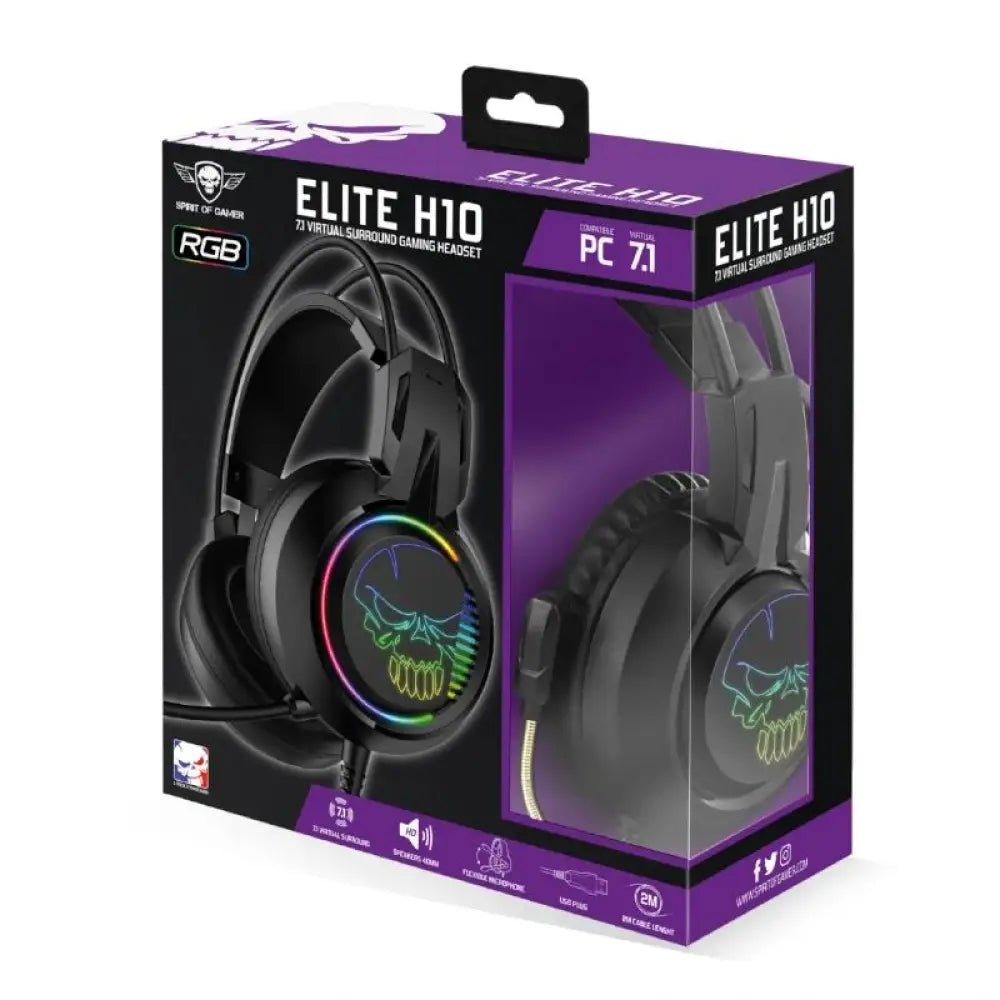 Spirit of Gamer Auricular Elite H10 Negro - detalle