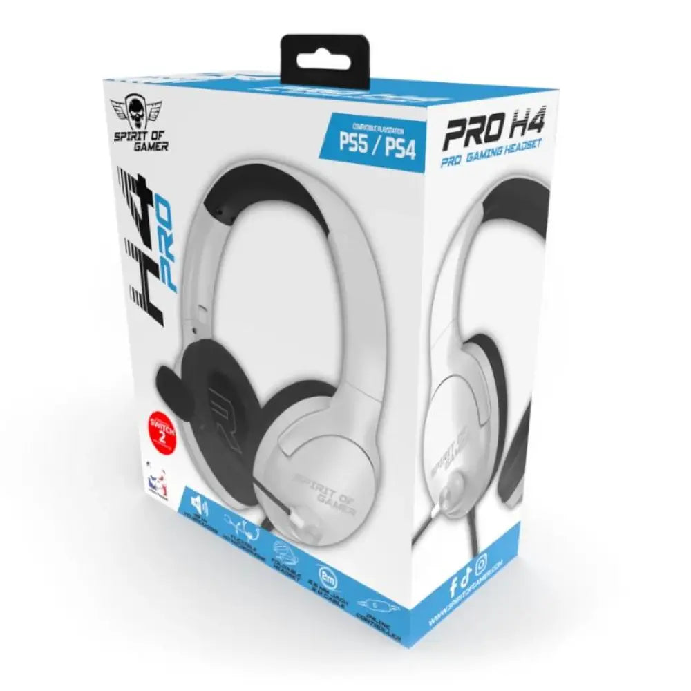 Spirit of Gamer Auricular Pro H4 Blanco - detalle