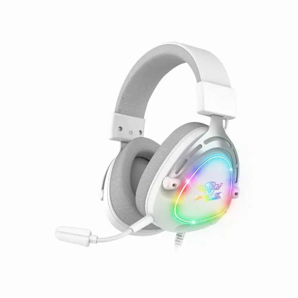 Auriculares con micrófono Spirit of Gamer Elite H-40 blancos, diseño cómodo y sonido envolvente para gaming y comunicación.