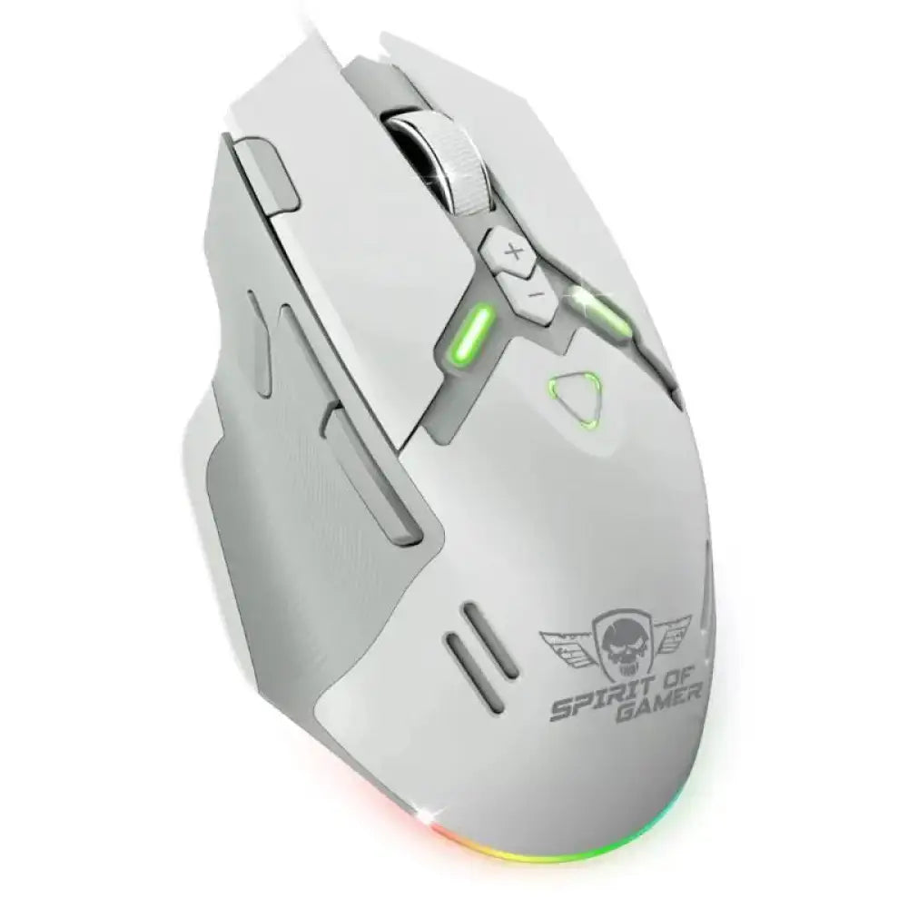 Spirit of Gamer Ratón Elite M60 Blanco RGB - detalle