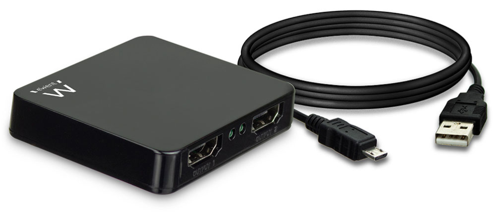 SPLITTER HDMI EWENT 4K 30HZ 1 ENTRADA 2 SALIDAS ALIMENTACION USB - detalle