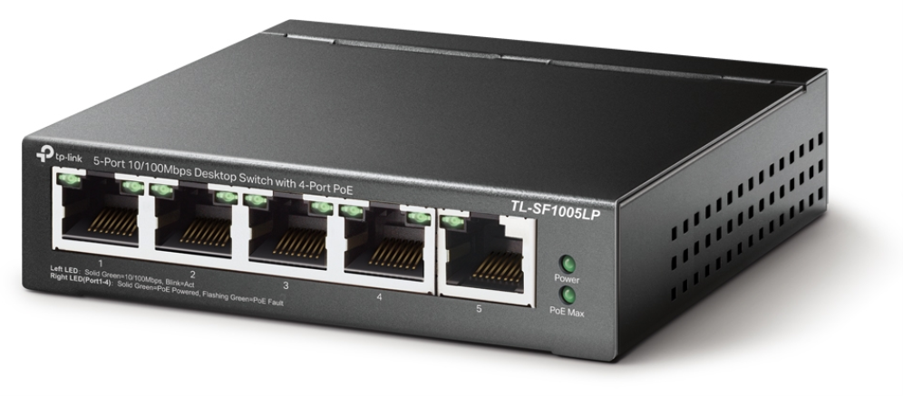 SPLITTER POE TP-LINK 5-PORT 10/100 MBPS DESKTOP SWITCH WITH 4-PORT POE - detalle