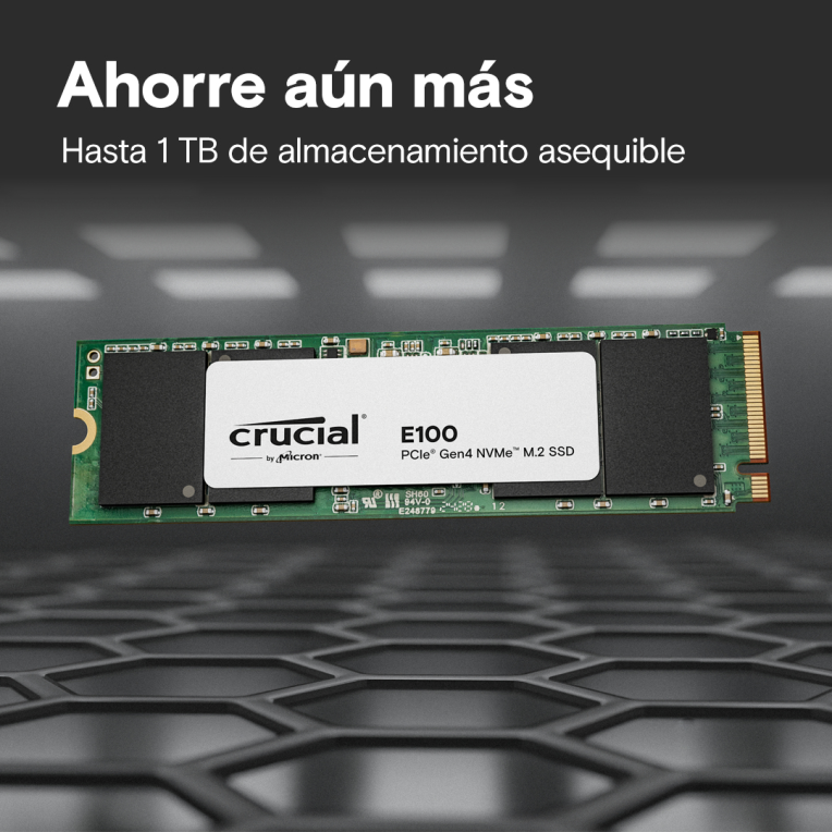 SSD CRUCIAL 2TB E100 NVME PCIE 4.0 X4 - detalle