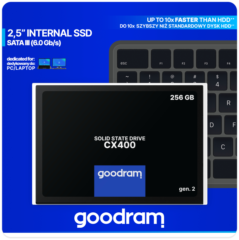 SSD GOODRAM CX400 256GB SATA3 - detalle