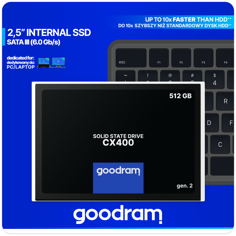 SSD GOODRAM CX400 512GB SATA3 - detalle