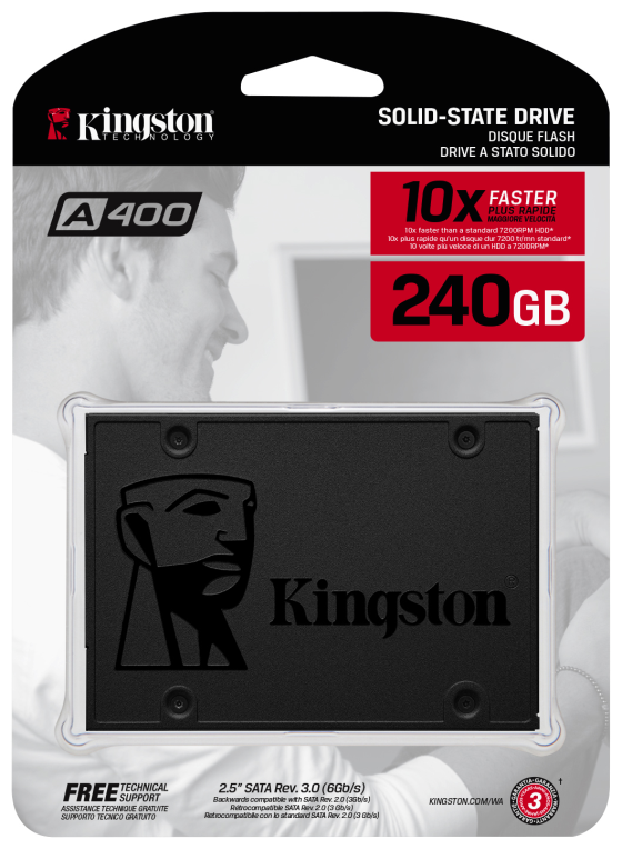 SSD KINGSTON A400 240GB SATA3 - detalle