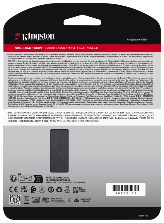 SSD KINGSTON A400 960GB SATA3 - detalle