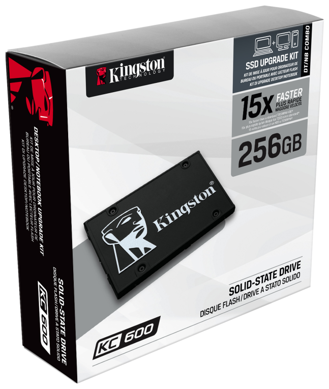 SSD KINGSTON KC600 256GB SATA3 - detalle