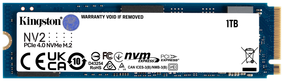Kingston Technology NV2 1 TB M.2 PCI Express 4.0 NVMe 3D NAND