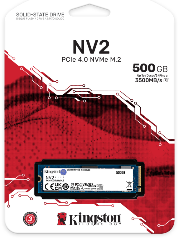 SSD KINGSTON NV2 500GB M2 NVME - detalle